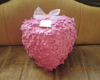 15 “ Dusty Rose Heart Pinata - Valentine Pinata - Heart Pinata - Authentic Handmade Piñata Made to Order