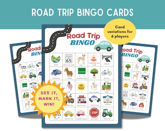 Road Trip Bingo Karten | Druckbar