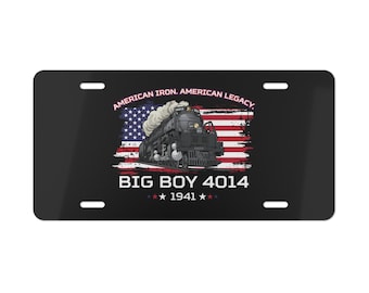 Big Boy 4014 License Plate American Iron. American Legacy