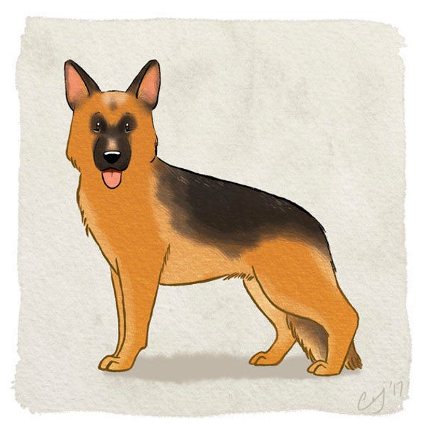 German Shepherd Mini Print