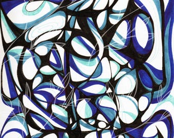 Sztuka abstrakcyjna, wystrój domu, sztuka psychodeliczna, dekoracje ścienne, psychodeliczna kolorowa sztuka neurograficzna
