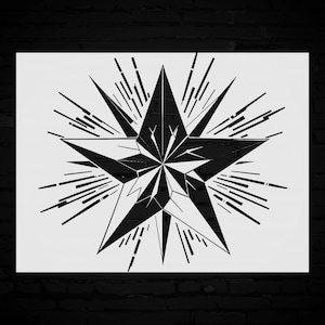 Reusable Star Stencil Template for Wall Art DIY Crafts  Kids Room Decor