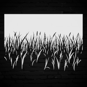 Grass Field Stencil Template - Reusable for DIY Nursery Decor