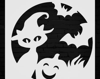 Pumpkin Stencil Template Reusable | Fun Fall Decor, DIY Craft Pattern, Easy Design