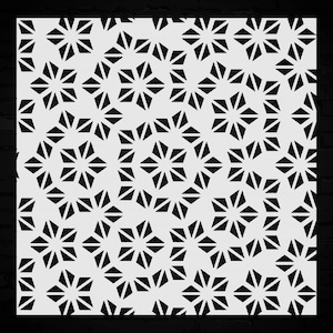 Geometric Pattern Stencil Template Reusable for Wall Decor, Craft Design, DIY Projects