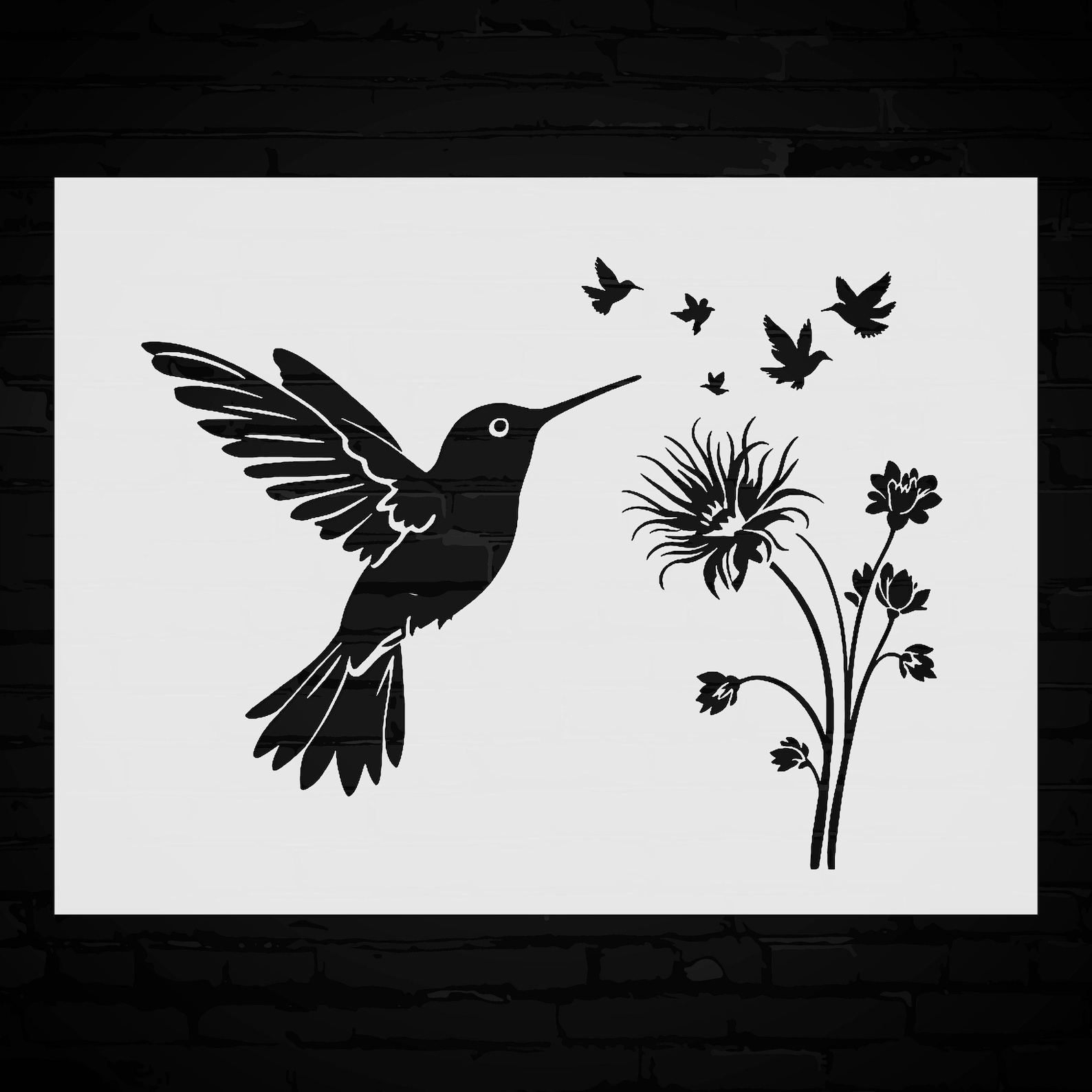 Hummingbird Stencil Template Reusable DIY Decor for Nursery Kitchen ...