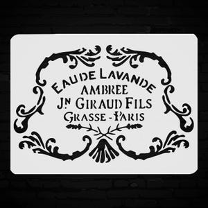 Plantilla reutilizable con diseño vintage de París para manualidades de decoración del hogar.