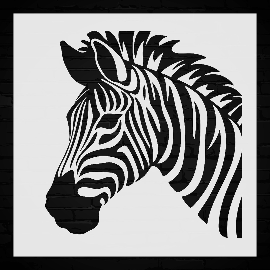 Zebra Stencil Template Reusable | Animal Design for DIY Crafts, Home ...