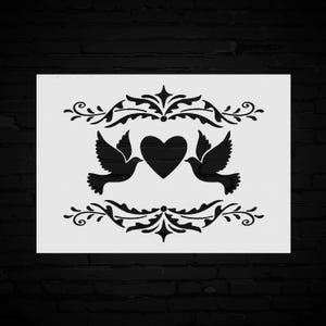 Vintage French Stencil Template for Shabby Chic Decor  Reusable Creative Design Pattern