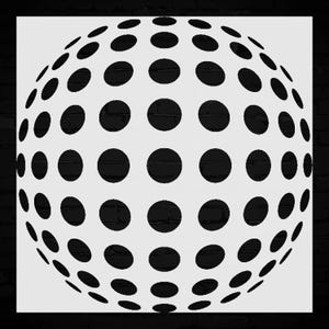 Sphere Stencil Template Reusable - Geometric Decor, Craft Pattern, DIY Design