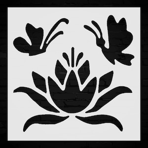 Plantilla de mariposa para decoración del hogar, plantilla reutilizable para arte floral, diseño de manualidades DIY.