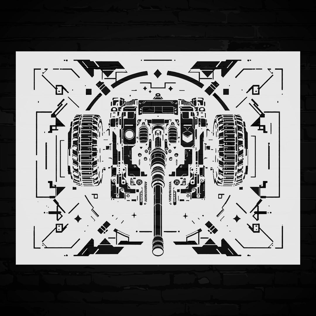 Howitzer Stencil Template Reusable | DIY Home Decor, Craft Pattern ...