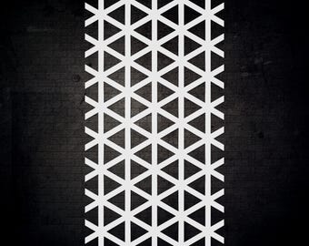 Modern Geometric Wall Stencil | Triangle Lattice Pattern | Stencil Template Reusable for Wall Art, DIY Crafts, Nursery Decor
