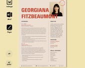 Modern Minimalistic Resume Template, Editable CV for Word, Pages, InDesign | Professional and Creative CV, Cover Letter, Reference Page