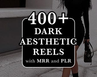 Paquete de Reels de estética oscura, cortos de Instagram, TikTok y YouTube (PLR + MRR)