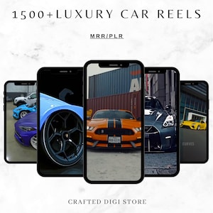 1500+ Luxury Car Reels Bundle – Viral Automotive Videos for Instagram & TikTok | MRR/PLR | Digital Download