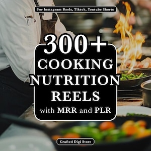300+ Cooking Nutrition Reels Bundle, Viral Video Content (Digital Download) image 1