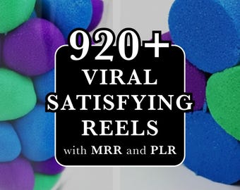 920+ Viral Satisfying Reels, MRR & PLR (Digital Download)