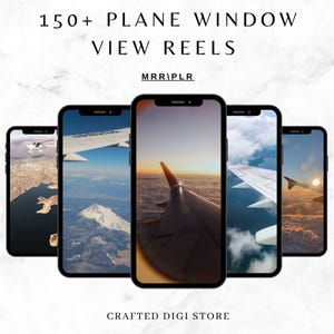 Plane Window View Reels, Travel Sky Videos for TikTok, MRR, PLR (Digital Download)