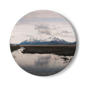 Mountain Landscape Ceramic Coaster | Rustic Home Decor, Gift for Nature Lovers, Coaster Set, Housewarming Gift, Eco-Friendly Coaster