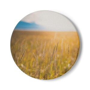 Vintage Inspired Grass Ceramic Coaster Set, Nature Decor, Home Accessories, Gift for Nature Lovers, Coffee Table Decor, Eco-Friendly