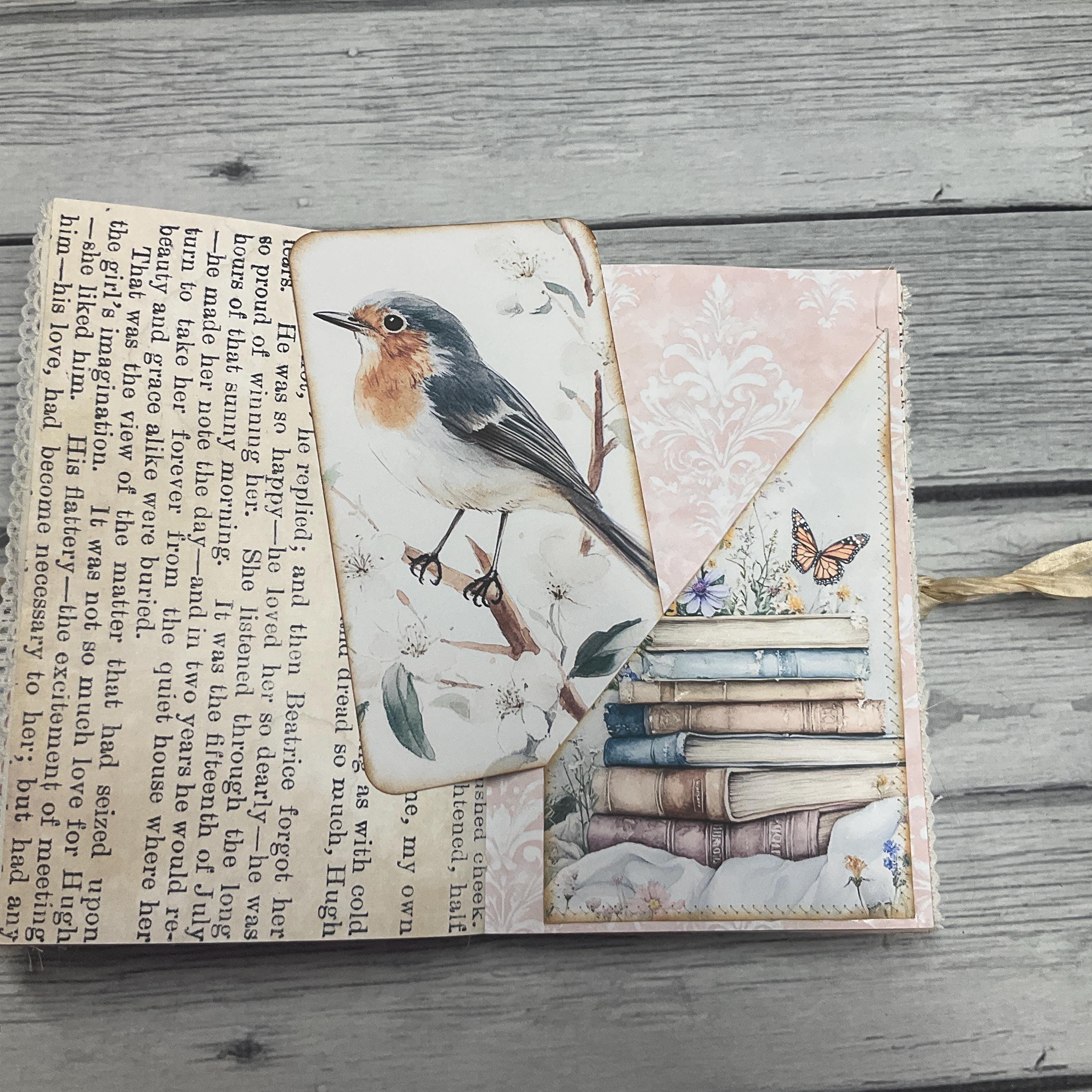 Handmade Junk Journal With a Spring Theme - Etsy