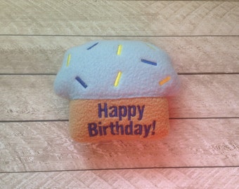 Dog Toy-Happy Birthday Cupcake with squeaker