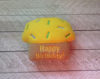 Dog Toy-Happy Birthday Cupcake with squeaker