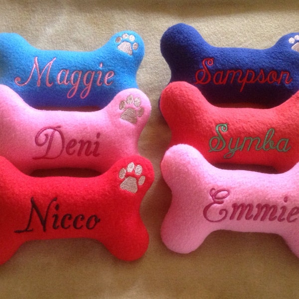 Personalized  Dog Bone Shaped Dog Toy with Squeaker-Small