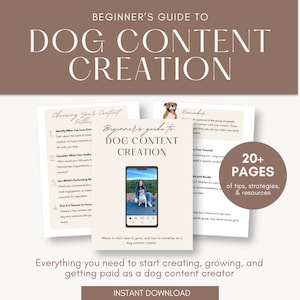Dog Content Creator Guide | Pet Influencer UGC Guide | Social Media Growth & Brand Deals