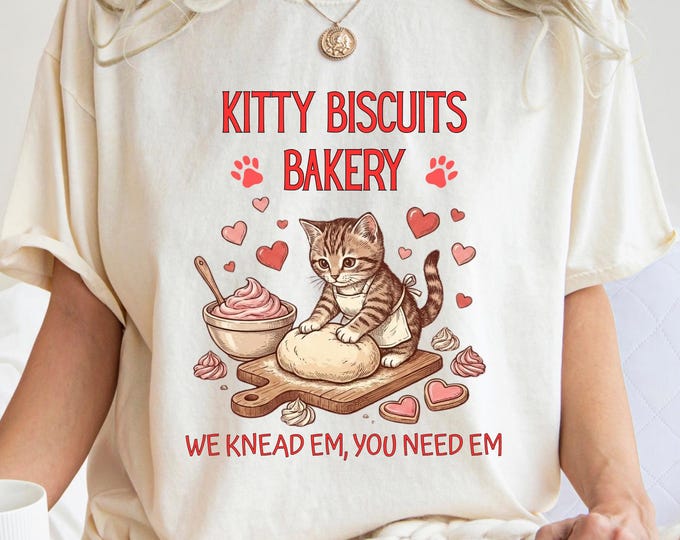 Kitty Biscuits Bakery Valentine Shirt: Valentine's Day Girlfriend Sweatshirt