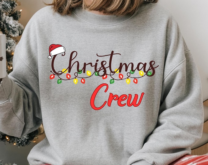Matching Family Christmas Crew Shirt: Holiday Season Xmas Lights Sweatshirt