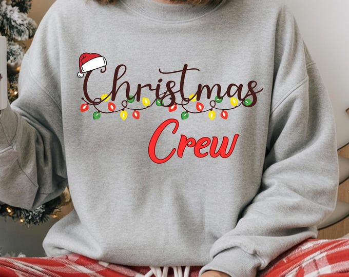 Matching Family Christmas Crew Shirt: Holiday Season Xmas Lights Sweatshirt