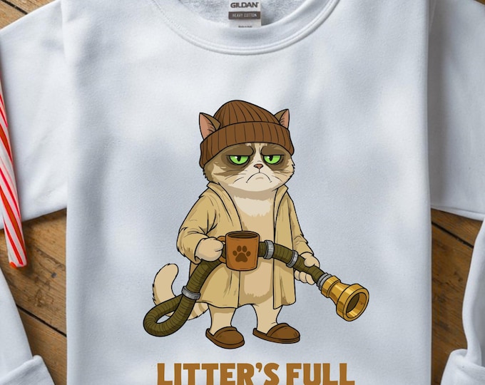 Funny Grumpy Cat Christmas Shirt: Coffee And Animal Lovers Sweatshirt