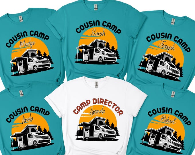 Personalized Cousin Camp Shirt: Family Camping Trip Matching Tees