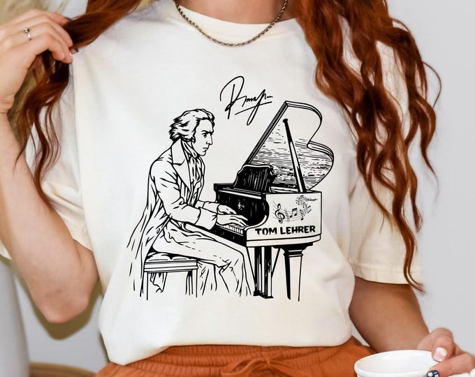 Tom Lehrer Pianist Fan Shirt: Vintage Satirical Piano Music Lover Tee