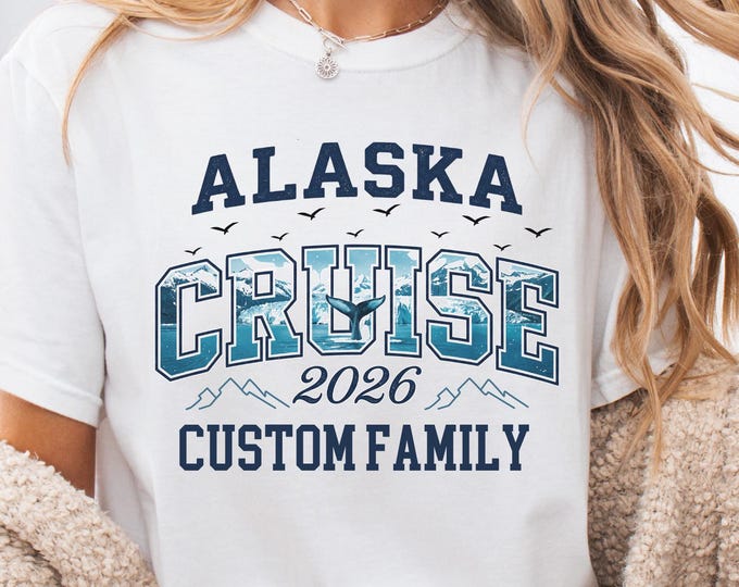 Personalized Alaska Cruise 2026 Shirt: Custom Family Alaska Vacation Crewneck