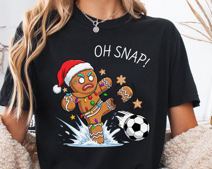 Funny Gingerbread Christmas Football Shirt: Gingerbread Man Holiday Sweatshirt