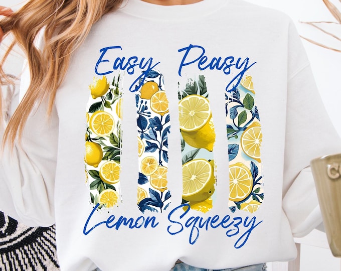 Easy Peasy Lemon Squeezy T-Shirt, Funny Citrus Graphic Tee