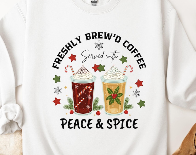 Christmas Coffee Lover Sweatshirt: Autumn Sweater for Coffee Lovers