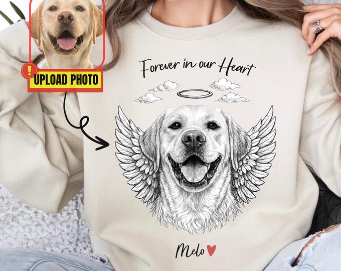 Custom Pet Photo Memorial Sweatshirt: Personalized Animal Loss Shirt, Pet Remembrance