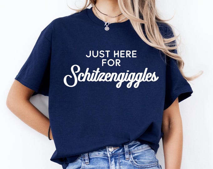Oktoberfest Schitzengiggles Squad T-Shirt: Funny German Beer Festival Tee, Comfort Colors Navy