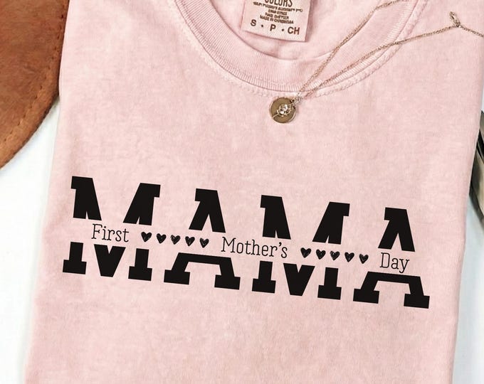 First Mothers Day Mama Shirt: New Mom Tee, Mama Est. 2026 Crewneck Gift