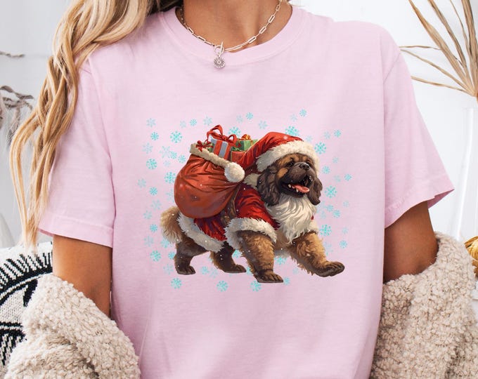 Tibetan Mastiff Christmas Sweatshirt: Santa Dog Lovers Gift Tee