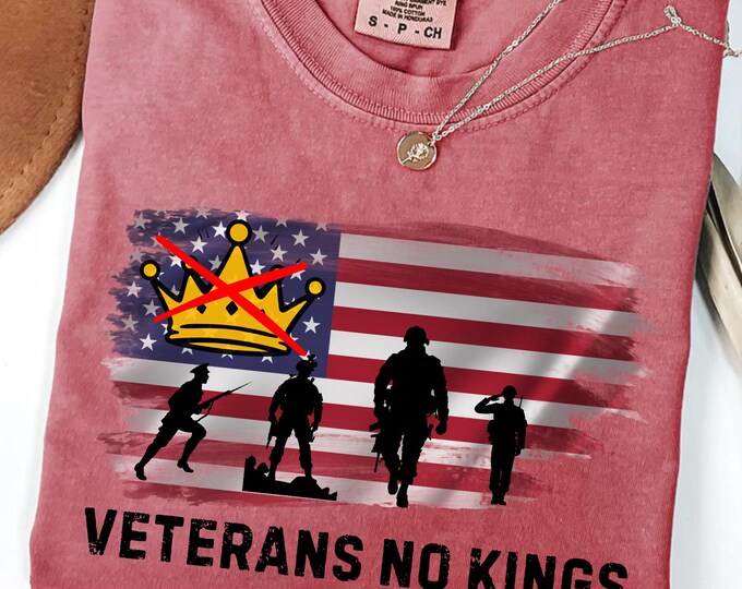 Veterans No Kings Protest T-Shirt: Anti Trump Patriotic Freedom Sweatshirt