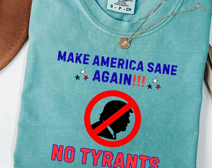 Make America Sane Again T-Shirt: No Kings in America Tee | Anti Trump Protest Gift