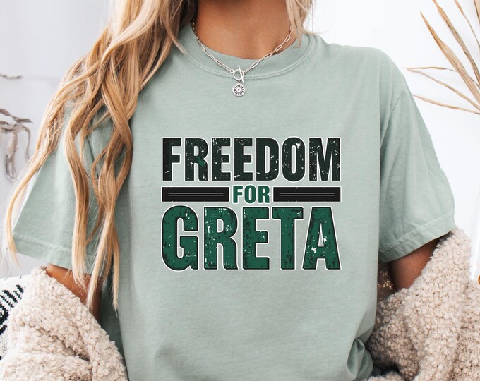 Freedom For Greta Thunberg Shirt: Climate Justice Activism Protest Crewneck