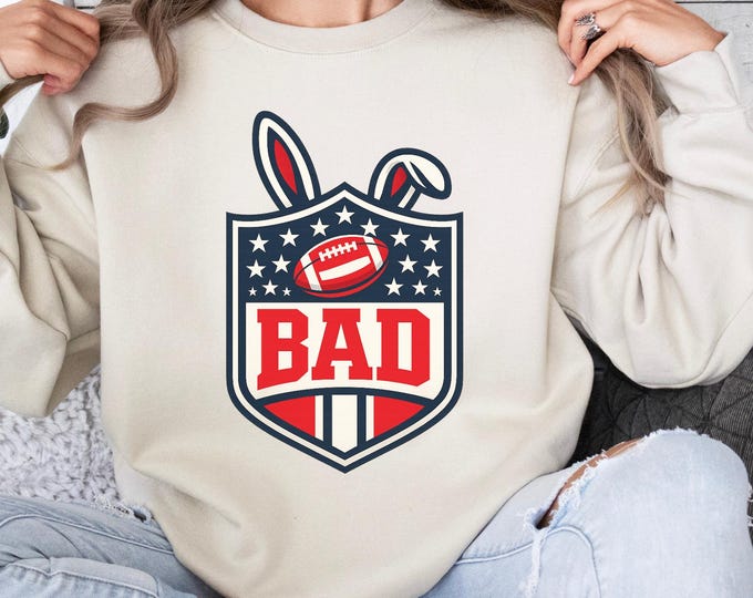 Bad Bunny Football Game Day Sweatshirt: American Football Benito Bunny Hoodie