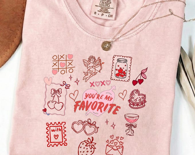 You Are My Favorite Shirt: Valentine Doodles Collage Sweatshirt, Xoxo Tee