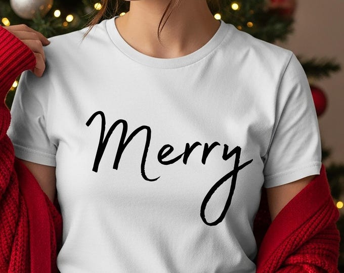 Merry Christmas Shirt: Cozy Holiday Crewneck, Festive Xmas Sweatshirt